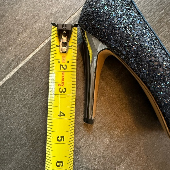 Nine West Glitter Peep Toe Heels in Navy - size 6.5 - Picture 4 of 4